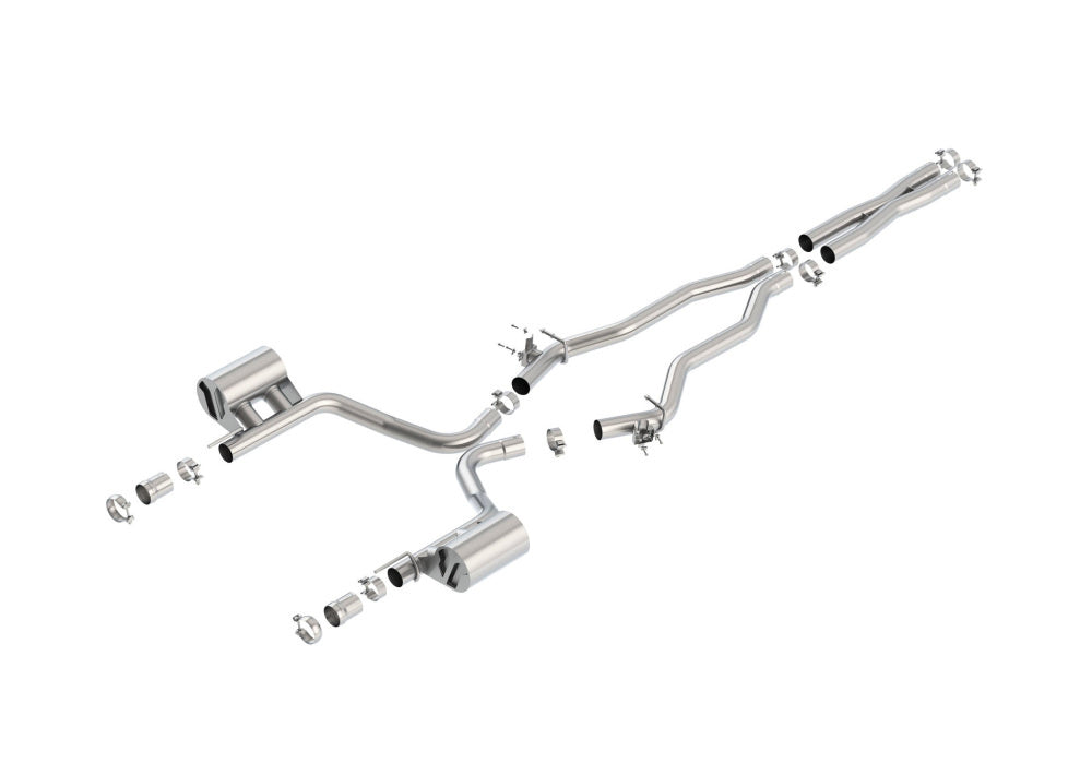 BORLA 140678 Cat Back Exhaust System, Challenger SRT®392/ Scat Pack V8-6.4L RWD With imitation MDS, Tip №44, 2015-16, sound ATAK Photo-0