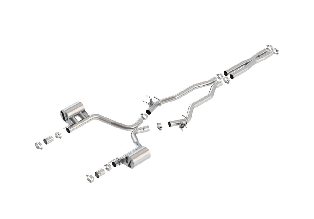 BORLA 140675 Cat Back Exhaust System, Charger SRT®392/ Scat Pack V8-6.4L RWD With imitation MDS, Tip №44, 2015-16, sound ATAK Photo-0