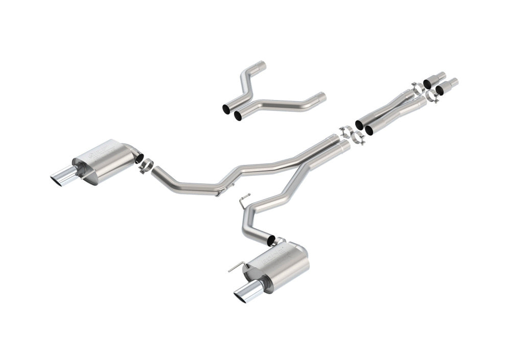 BORLA 140630 Cat Back Exhaust System, Mustang GT V8-5.0L, Tip №36 - 3" RACE, 2015-16, sound ATAK Photo-0