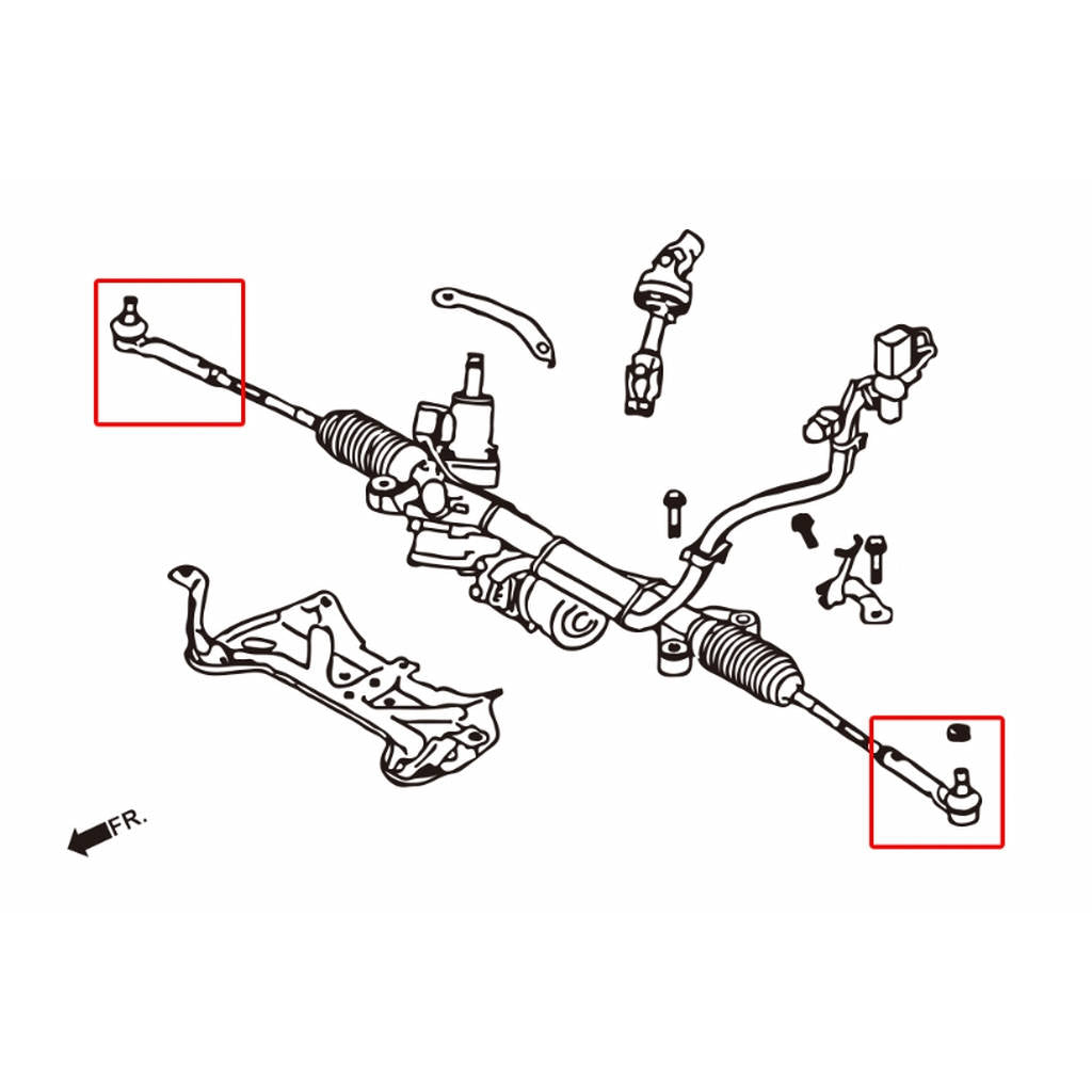 HARDRACE 6761TIE ROD END 2PCS/SET Impreza GC/GD/GRB Legacy/BL/BP/BR Photo-1