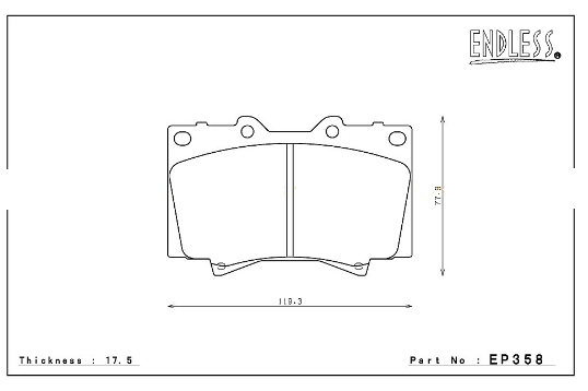 ENDLESS EP358ES99G Front brake pads TOYOTA LAND CRUISER 100 HDJ101K/UZJ100W Photo-0
