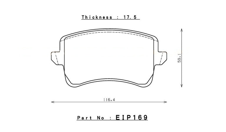 ENDLESS EIP169N35S Rear brake pads AUDI A4/S4(B8)/S5 (C5)/RS5 (8T) Photo-0