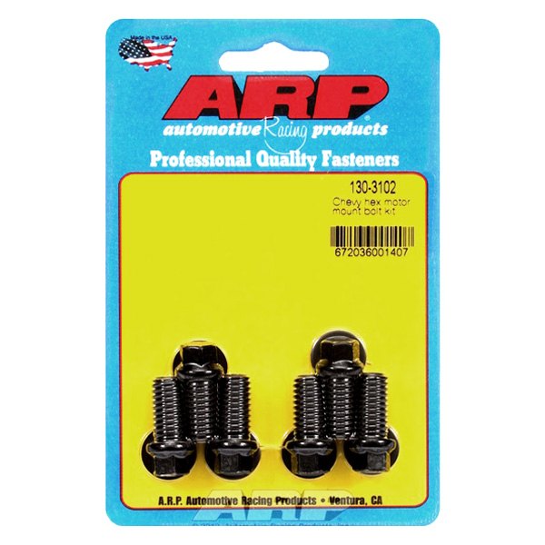ARP 130-3102 Motor Mount Bolt Kit for CHEVROLET V6 & V8 mount to block. hex Photo-0