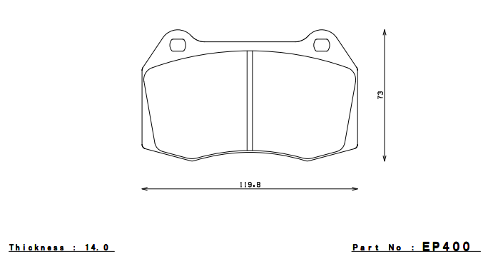 ENDLESS EP400S90F Front brake pads ACURA RSX (02-05)/NISSAN 350Z (03-07) Photo-0