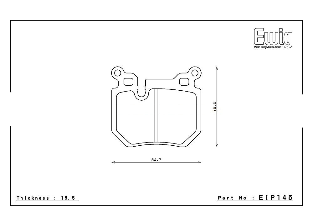 ENDLESS EIP145N28SP Rear brake pads BMW E87/E90/E91 Photo-0