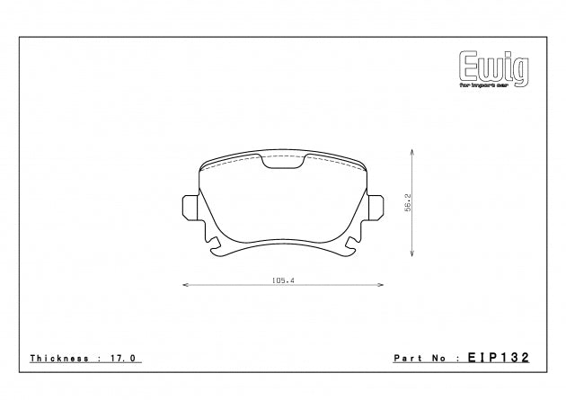 ENDLESS EIP132ME20 Rear brake pads AUDI A3/A4/S3 (8P)/TTS(8J)/VW GOLF IV R/JETTA Photo-0