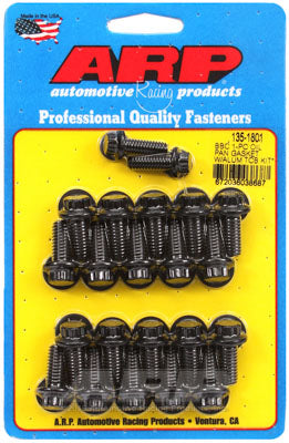 ARP 135-1801 Oil Pan Bolt Kit for CHEVROLET Big Block 1-pc gasket w/ aluminum timing cover 12pt Photo-0