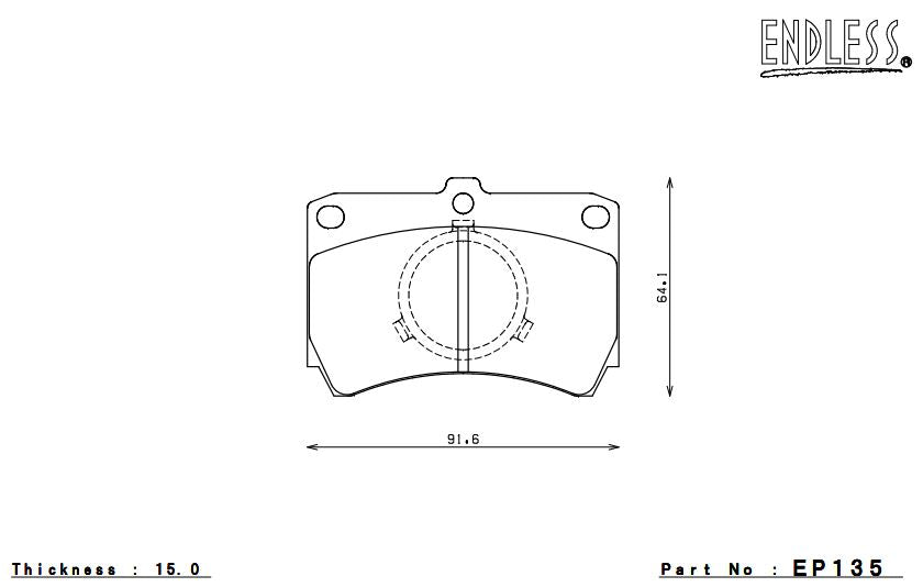 ENDLESS EP135SSY Front brake pads MAZDA 323 88-89 Photo-0