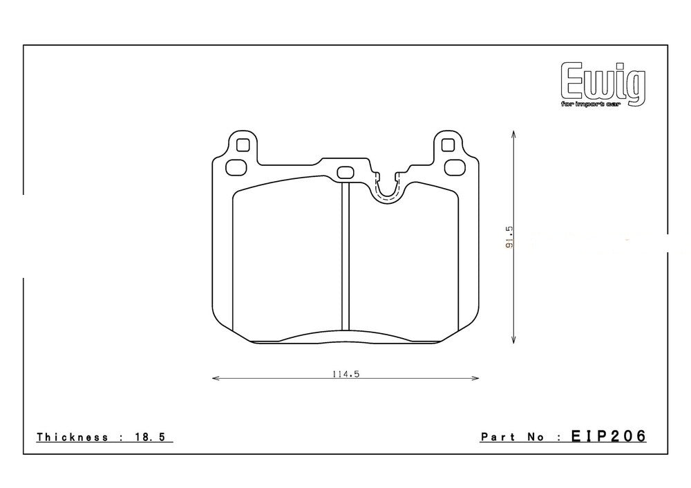 ENDLESS EIP206N35S Front brake pads BMW F20, F30 (M-Perf.), F80M3, F82 M4 Photo-0