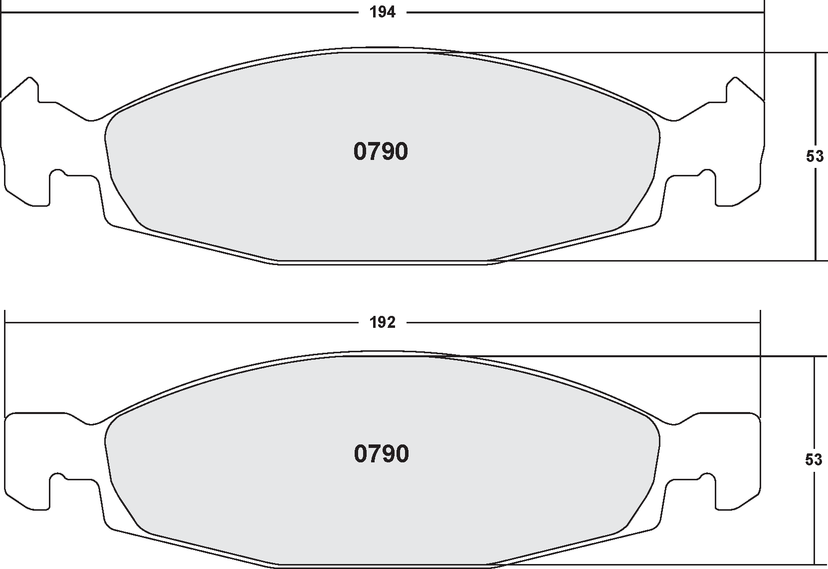 PFC 0790.22 Brake pads Z-RATED Jeep Grand Cherokee 99-02 w/ATE Front Caliper Photo-0