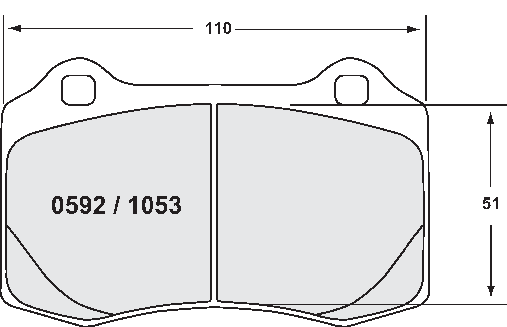 PFC 1053.10 Rear Brake Pads for CHEVROLET Camaro ZL1/MASERATI Gran Turismo 4.2/4.7 (Z-Rated Compound) Photo-0