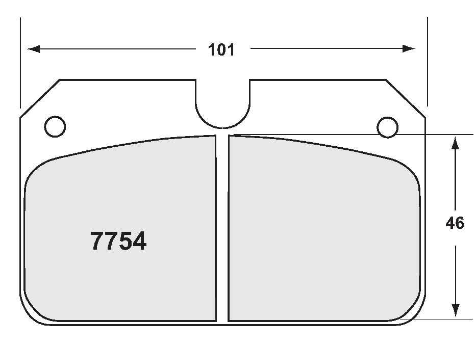 PFC 7754.14.16.44 Brake pads RACE 14 CMPD 16MM 4-piston Wilwood billet narrow Dynalite Photo-0