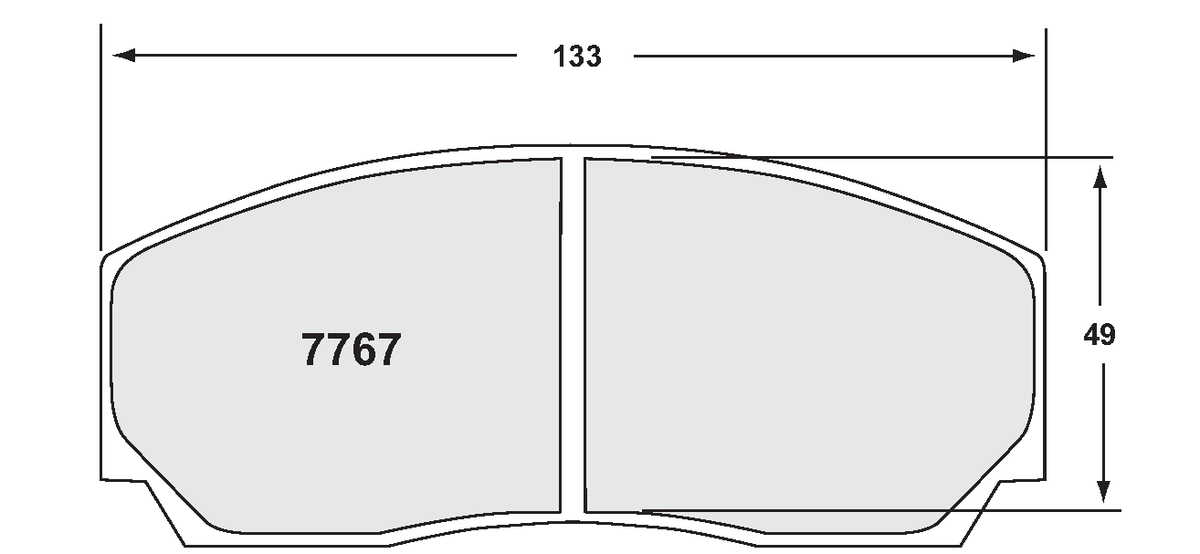 PFC 7767.97.17.44 Front Brake Pads for D2/K-Sport 6-Piston (97 Compound, 17 mm) Photo-0