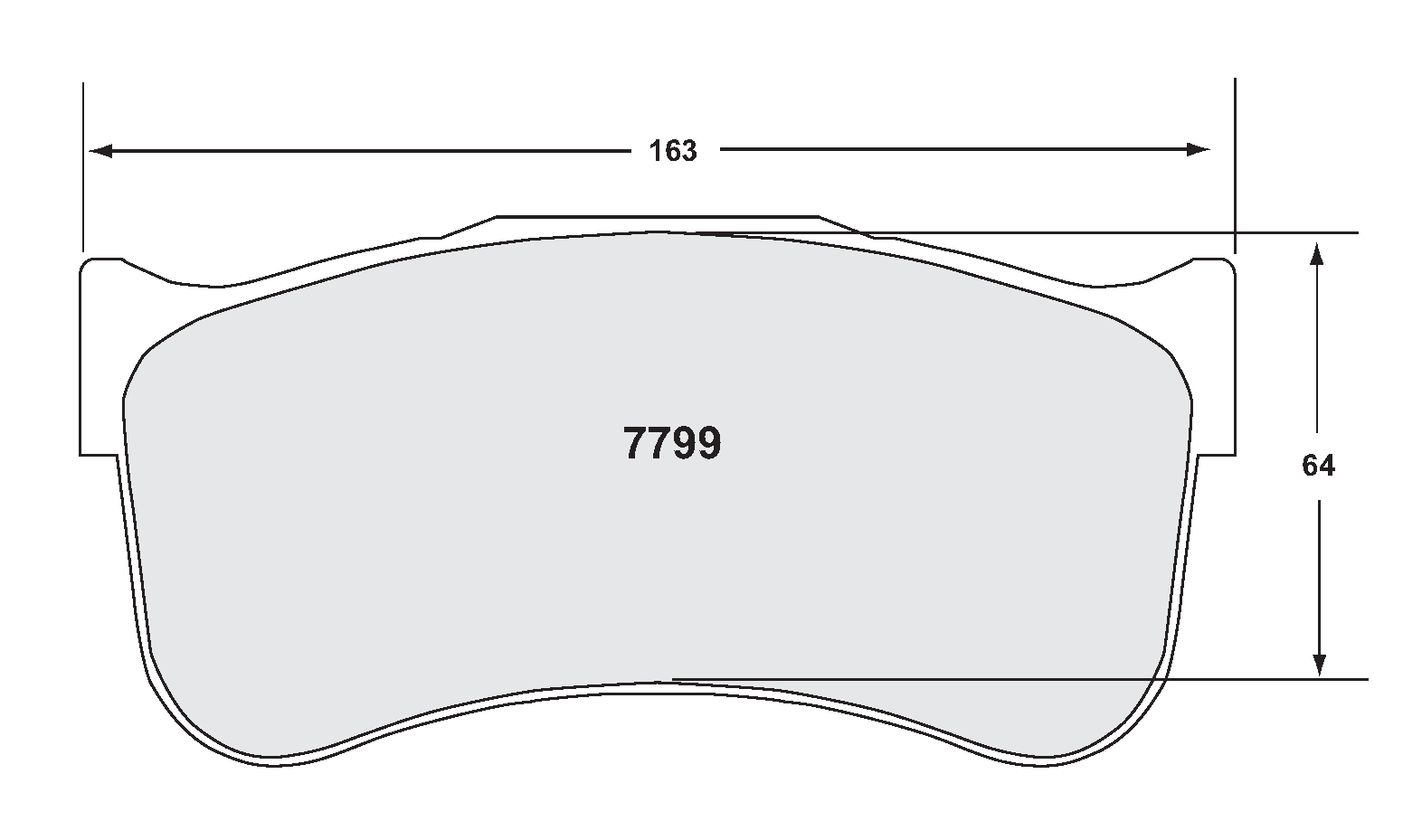 PFC 7799.13.29.44 Brake pads RACE 13 CMPD 29mm NISSAN GT-R35 GT3 (Brembo 6-piston caliper) Photo-0