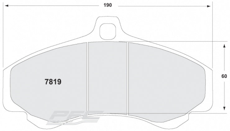 PFC 7819.08.19.44 Front Brake Pads for PORSCHE 996 GT2/GT3 Mk2/997 GT3/Turbo (08 Compound, 19 mm) Photo-0