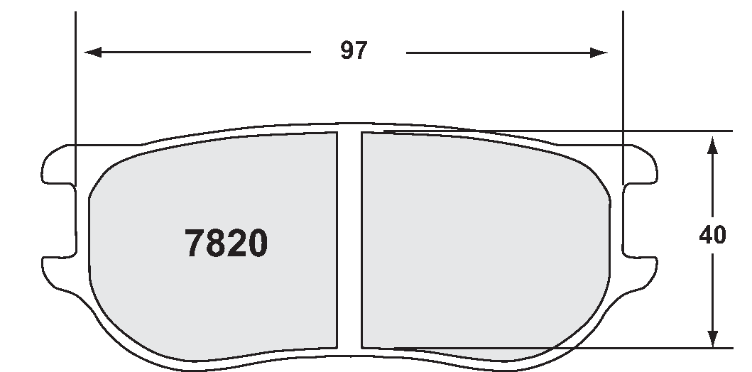 PFC 7820.97.22.34 Brake Pads ZR20 40 mm Radial Depth (97 Compound, 22 mm) Photo-0