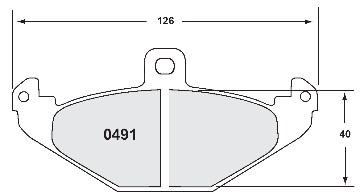PFC 0491.08.13.44 Brake pads RACE 08 CMPD 13MM rear DODGE Viper 8.0 1992-02 (Brembo) Photo-0