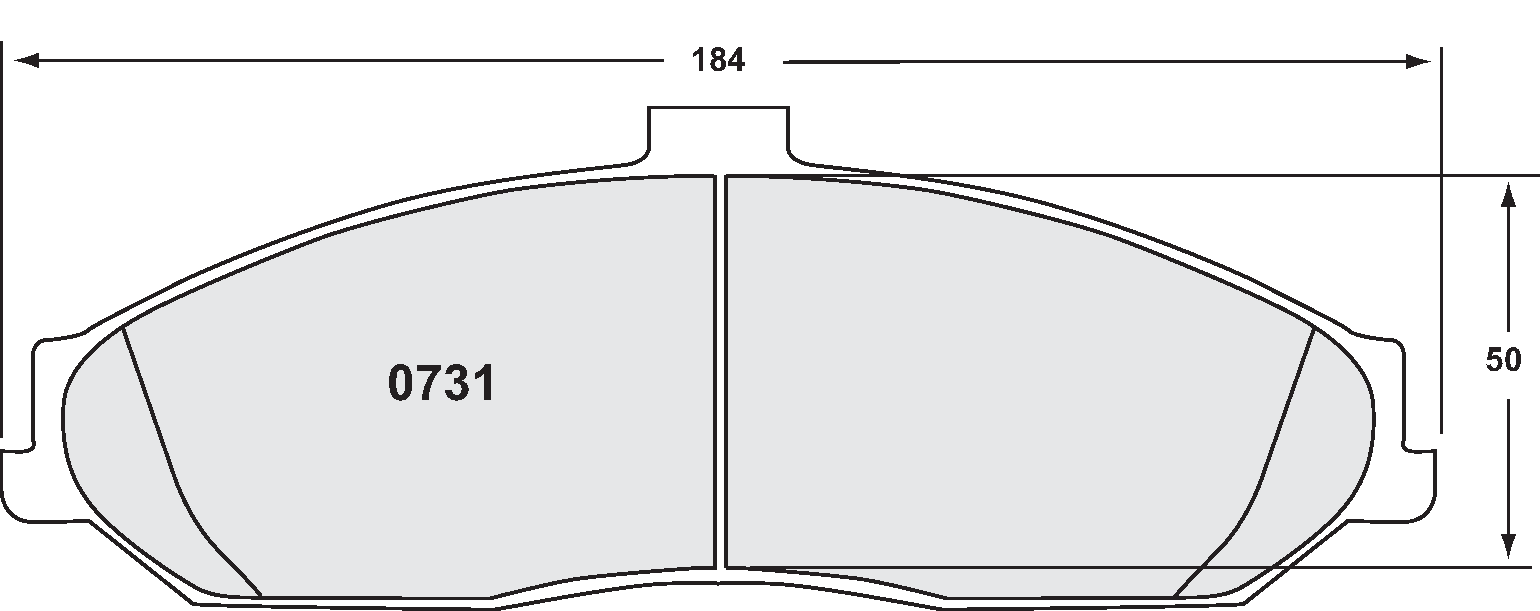 PFC 0731.11.15.44 Front Brake Pads for CHEVROLET Corvette C6 (Excluding Z06 / ZR1) (11 Compound, 15mm) Photo-0