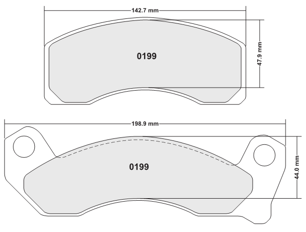 PFC 0199.22 Front Brake Pads for Crown Vic 87-89 (Z-Rated Compound) Photo-0