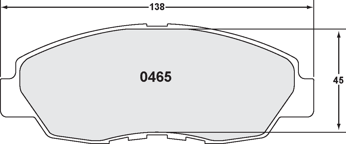 PFC 0465.21 Brake Pads for HONDA Civic EX 1996-2011 / Civic exc Si 2004-2005 / Insight 2010-2012 (Z-RATED Compound) Photo-0