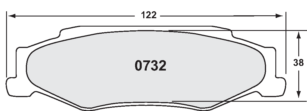 PFC 0732.01.17.44 Rear Brake Pads for CHEVROLET Corvette C6 (Excluding Z06 / ZR1) (01 Compound, 17 mm) Photo-0