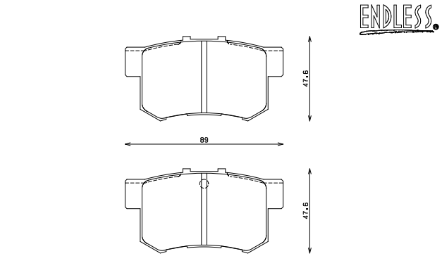 ENDLESS EP312SSY Rear brake pads ACURA RSX TYPE-R/HONDA ACCORD/CR-Z ZF1/CIVIC Si Photo-0
