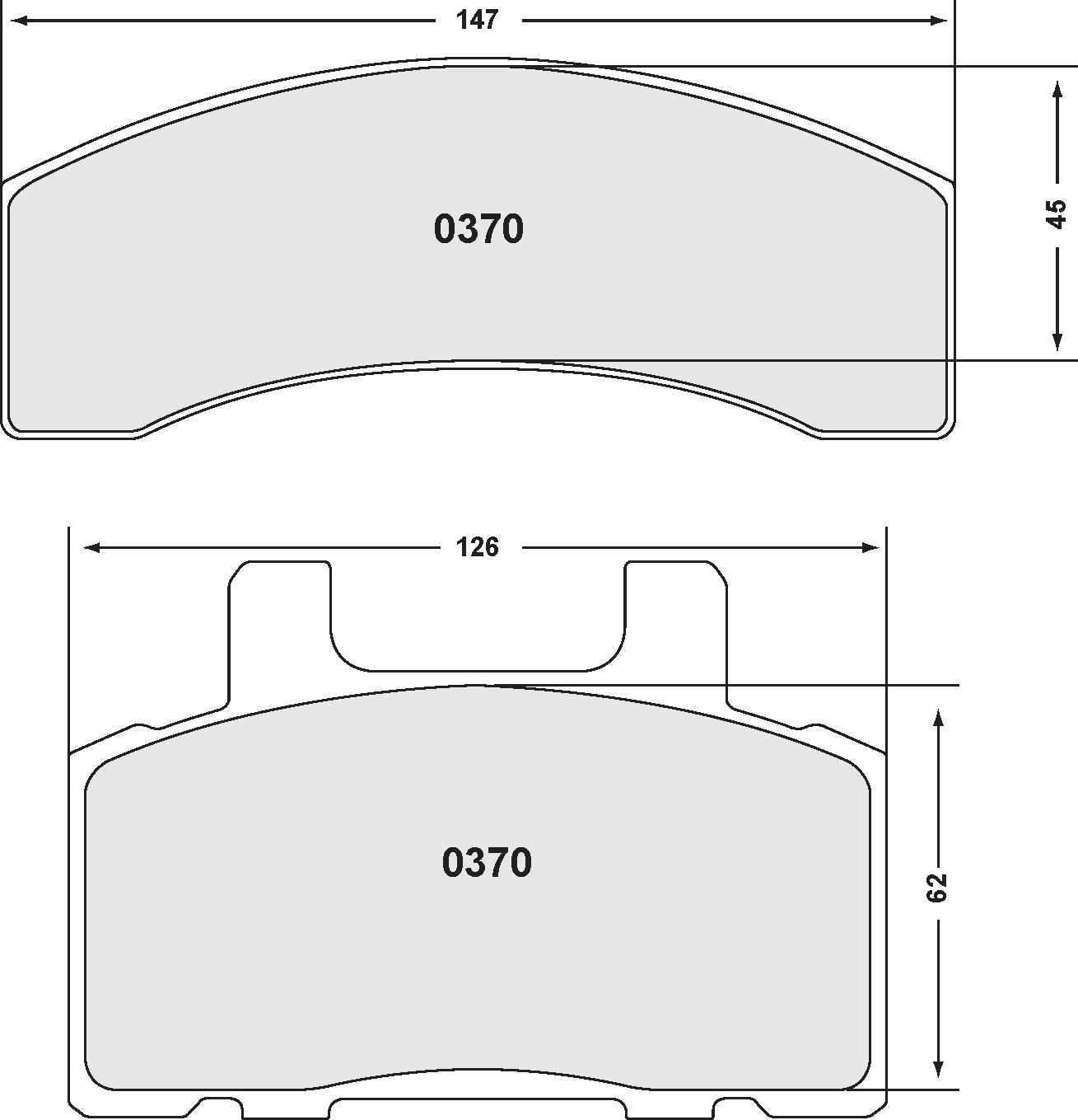 PFC 0370.10 Brake Pads for CHEVROLET C2500 / C3500 / Express 2500 / Express 3500 1992 - 2000 front (Z-RATED Compound) Photo-0