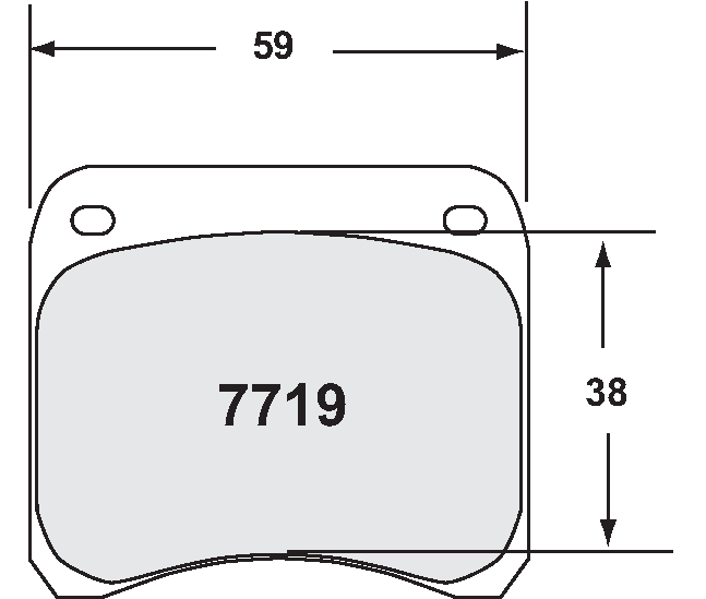 PFC 7719.11.11.44 Rear Brake Pads for RENAULT Clio S1600 Tarmac (11 Compound, 11 mm) Photo-0