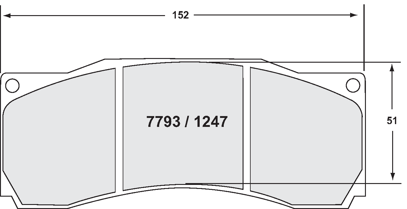 PFC 7793.08.25.44 Brake pads RACE 08 CMPD 25mm AP-RACING CP5555/CP3894, JBT CB6P, STOPTECH ST60, D2 / K-Sport 8-piston caliper Photo-0