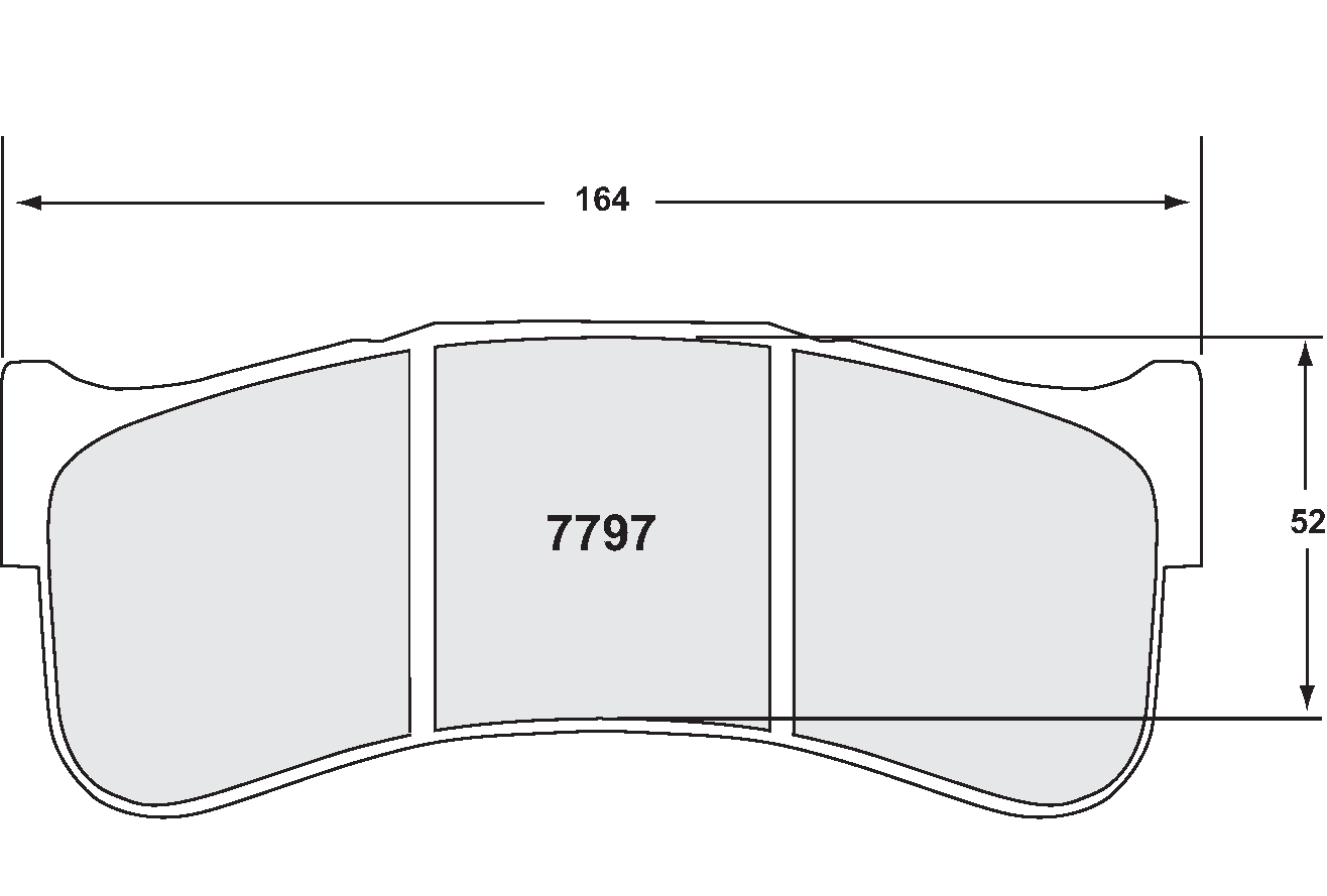 PFC 7797.08.25.44 Brake pads RACE 08 CMPD 25MM PORSCHE 997 GT3 Grand AM (2008-10 Sprint) Photo-0