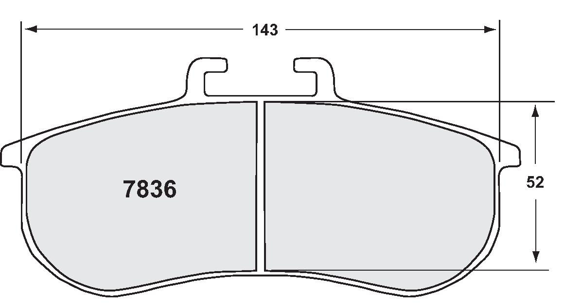 PFC 7836.07.28.44 Brake pads RACE 07 CMPD 28mm ZR27 & ZR54 PORSCHE 996 GT2/996 GT3RS Photo-0