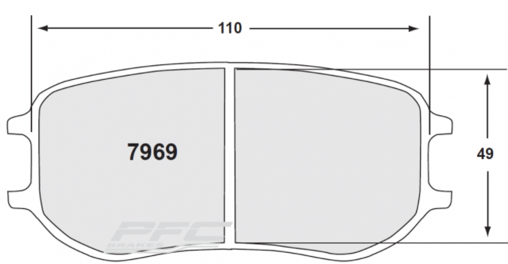PFC 7969.13.26.44 Rear Brake Pads for PORSCHE Cayman GT4 Clubsport GT4CS / 991 Cup ZR68 Caliper (13 Compound, 26 mm) Photo-0