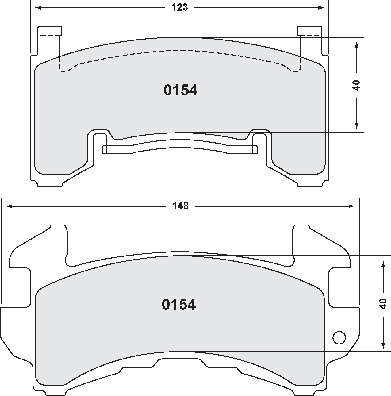 PFC 0154.97.14.44 Brake Pads for CHEVROLET Malibu 1978 - 1983 (97 Compound, 14mm) Photo-0