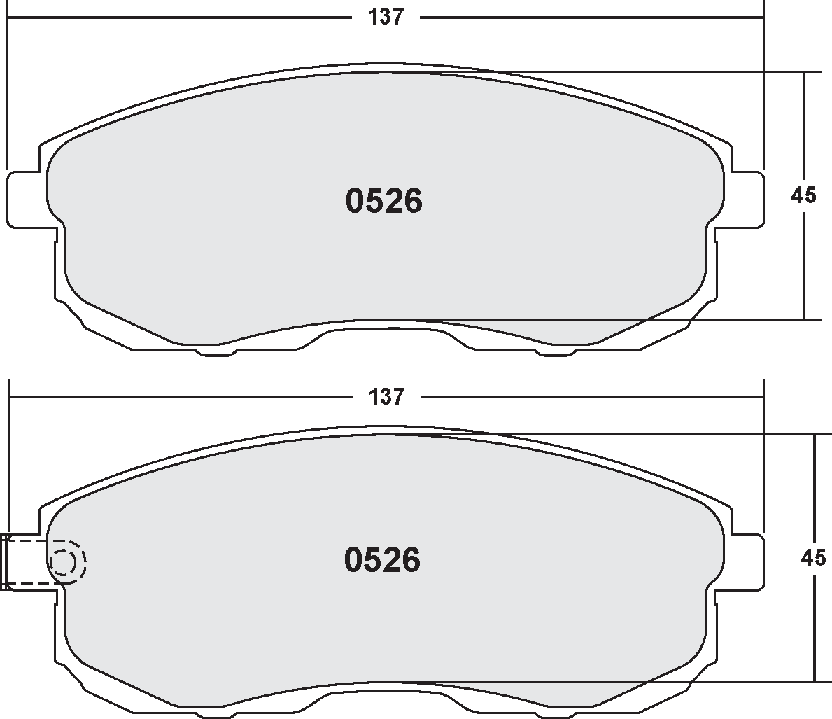 PFC 0526.22 Front Brake Pads for SUZUKI SX4 / Nissan 350Z exc. Brembo Caliper 2003-2005 (Z-Rated Compound) Photo-0