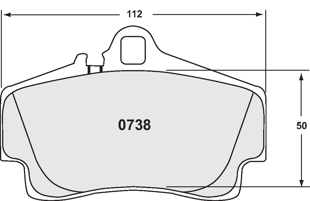 PFC 0738.08.16.44 Rear Brake Pads for PORSCHE 718 Cayman / Cayman S (982) / VW Touareg 3.6L / 6.0L (08 Compound, 16 mm) Photo-0