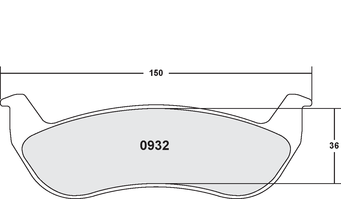 PFC 0932.22 Rear Brake Pads for Crown Victoria 2003-2011 (Z-Rated Compound) Photo-0