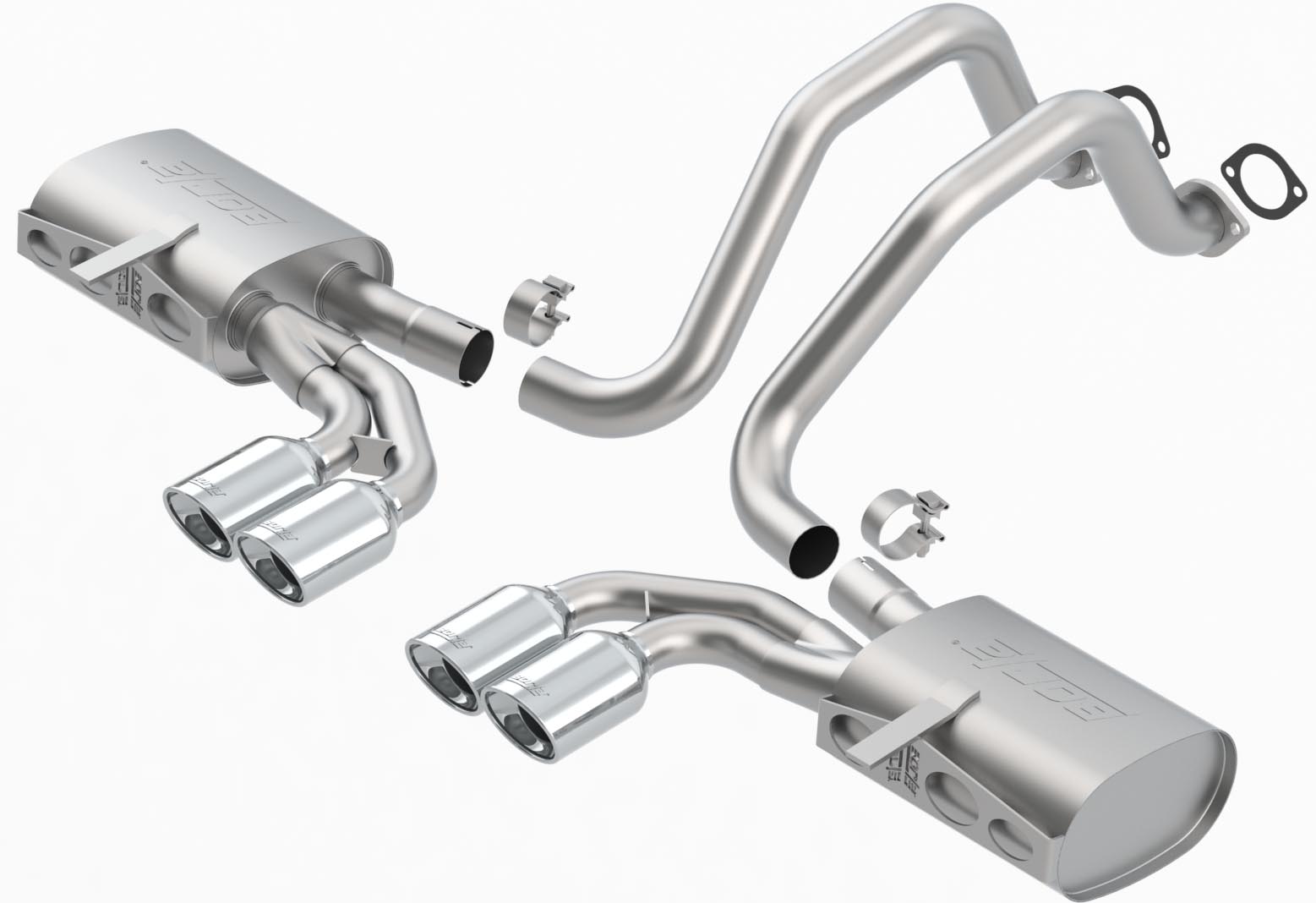BORLA 140426 Cat Back Exhaust System CORV C5 / ZO6 97-04 "TOURING" Photo-0