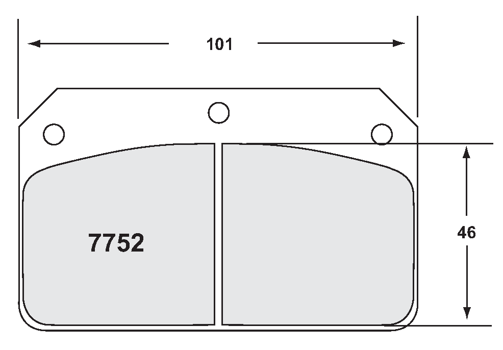 PFC 7752.01.12.44 Brake Pads for Wilwood 4-Piston Caliper (01 Compound, 12 mm) Photo-0
