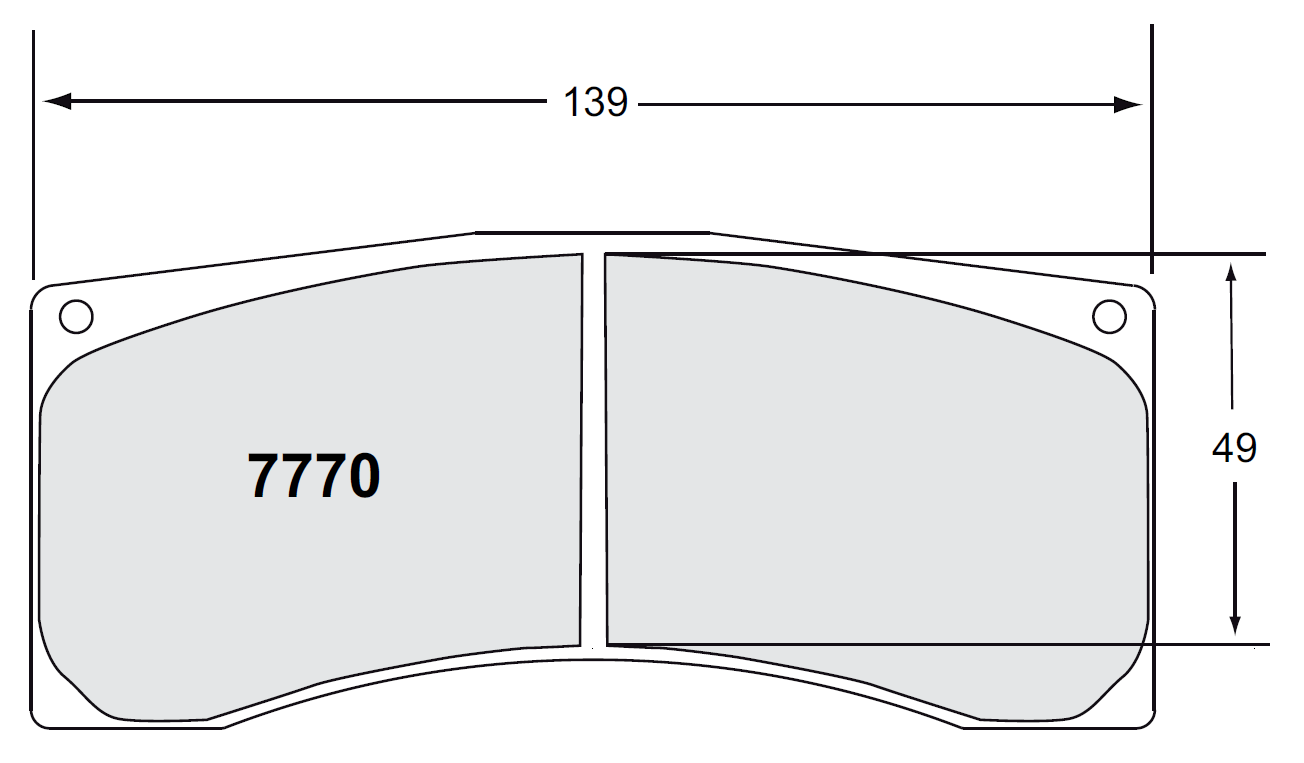 PFC 7770.03.28.34 Brake pads RACE 03 CMPD 28MM MITSUBISHI Evo (Group N Gravel) Photo-0