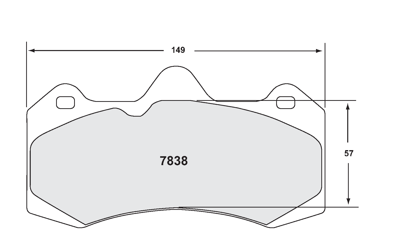PFC 7838.08.17.44 Front Brake Pads for MCLAREN MP4-12C / 675LT / SEAT Leon Cup (08 Compound, 17 mm) Photo-0