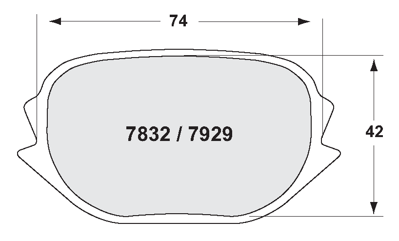 PFC 7832.01.14.44 Brake pads RACE 01 CMPD 14MM RENAULT Clio R3T (Tarmac & Gravel) Photo-0