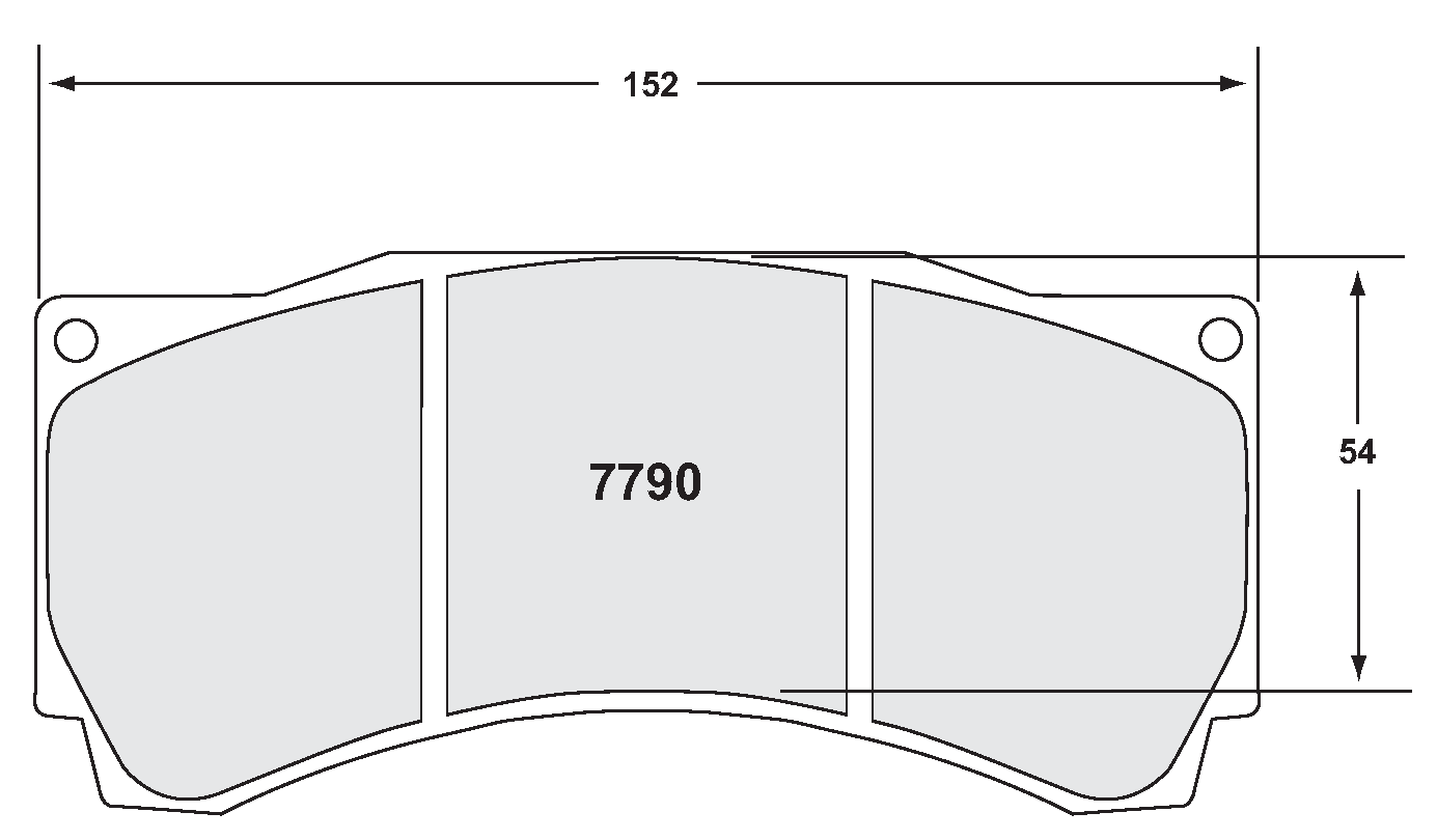 PFC 7790.08.25.44 Front Brake Pads for BMW M3 GT4 AP Racing CP9660 Caliper (08 Compound, 25 mm) Photo-0