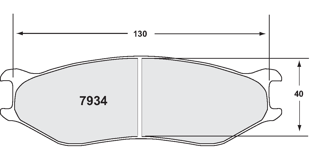 PFC 7934.14.19.44 Brake Pads for ZR34 / ZR41 / ZR94 Caliper (40 mm radial depth) (14 Compound, 19 mm) Photo-0