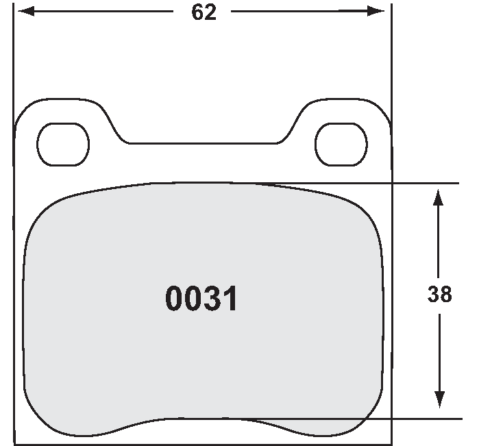 PFC 0031.11.15.44 Rear Brake Pads for FERRARI 308 2.9 1973-77 GT4/GTB (11 Compound, 15mm) Photo-0