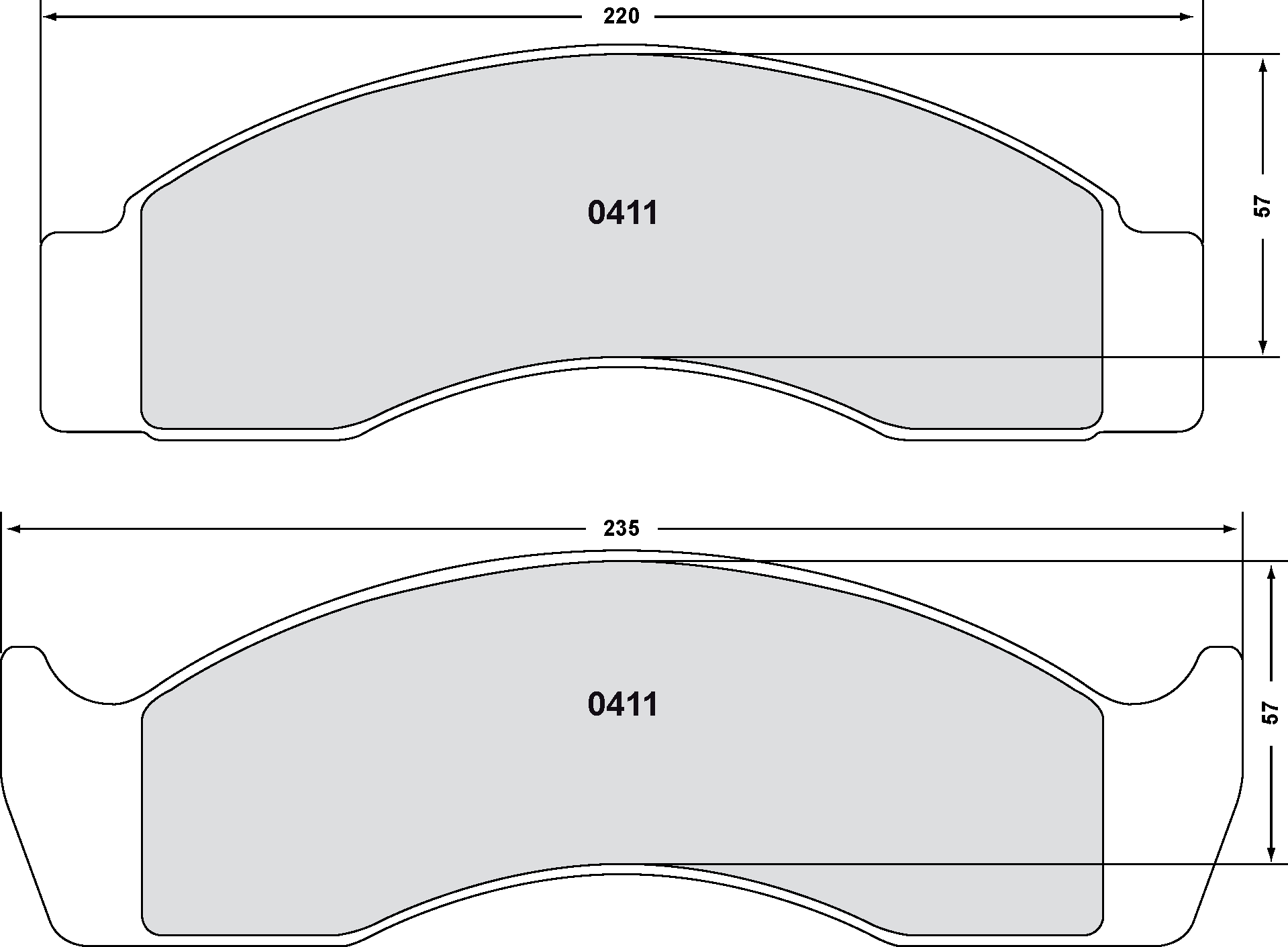 PFC 0411.22 Brake Pads for FORD E450 SD 1996-2007 (Z-Rated Compound) Photo-0