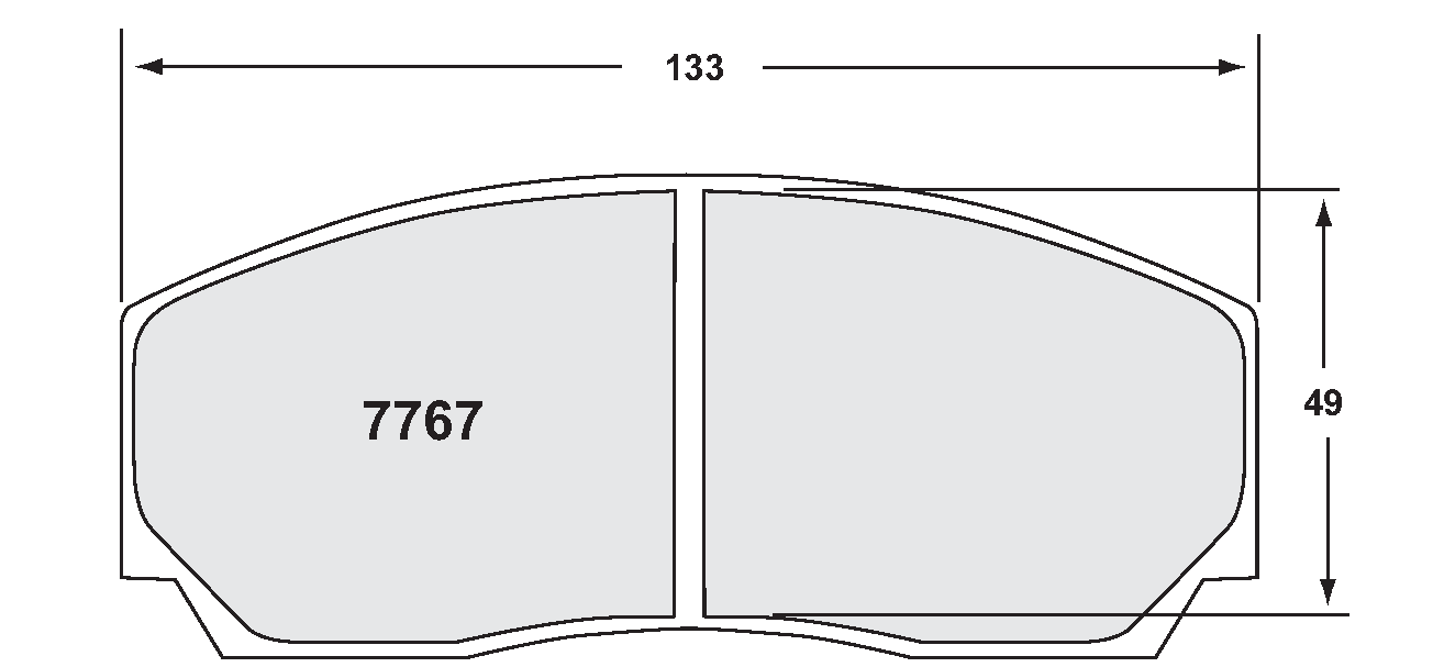 PFC 7767.11.17.44 Front Brake Pads for Caliper D2 / K-Sport 6-Piston (11 Compound, 17 mm) Photo-0