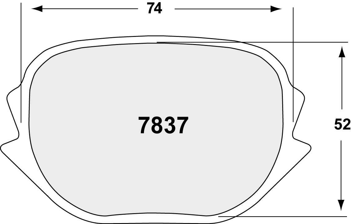 PFC 7837.12.30.44 Brake pads RACE 12 CMPD 30MM ZR26, ZR28 & ZR35 s (52mm radial depth) Photo-0