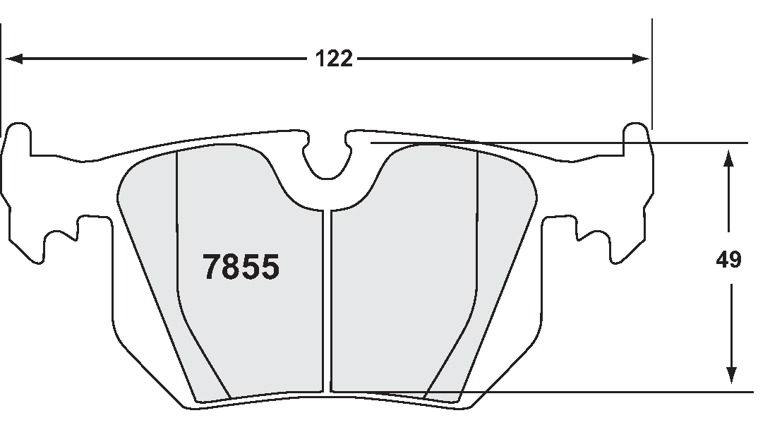 PFC 7855.11.16.44 Rear brake pads RACE 11 CMPD 16mm BMW M3 2000-06 E46 Photo-0