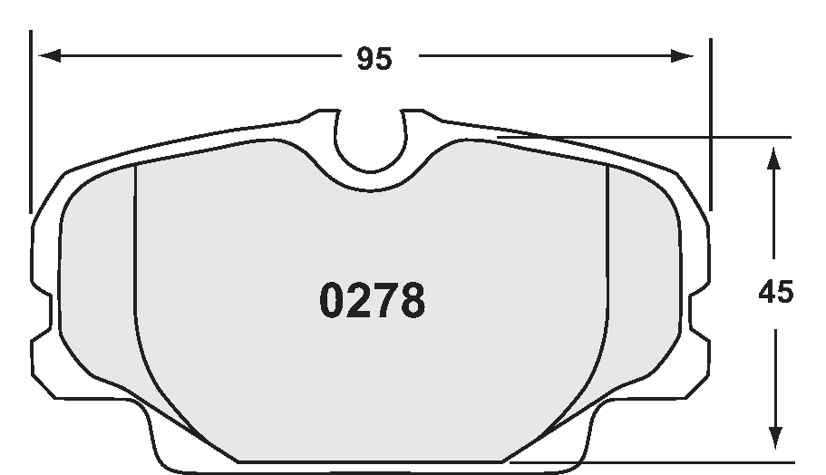 PFC 0278.11.17.44 Front brake pads RACE 11 CMPD 17mm MERCEDES-Benz W201 190 1.8/2.0/2.3 Photo-0