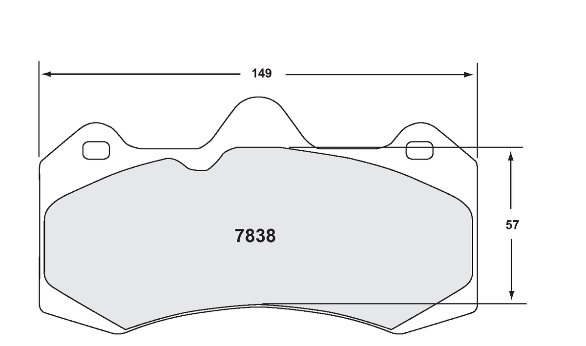 PFC 7838.15.17.44 Front Brake Pads for MCLAREN MP4-12C / 675LT / SEAT Leon Cup (15 Compound, 17 mm) Photo-0